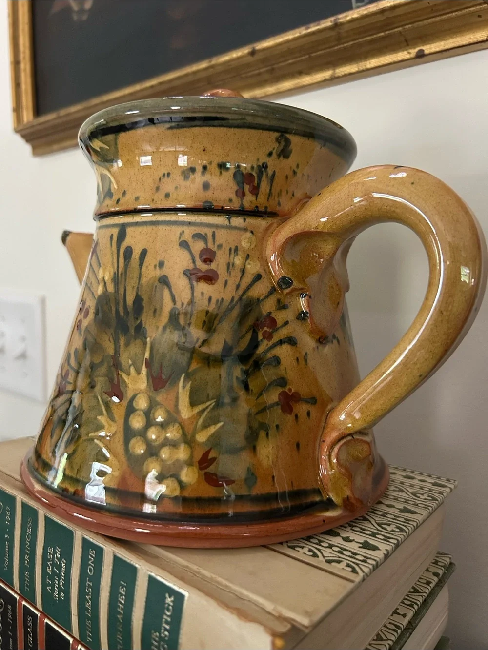 French FF Griffi Corsica Terraghja Hand-Painted Teapot